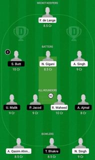 VCC vs KAM Fantasy Suggestion Team 2